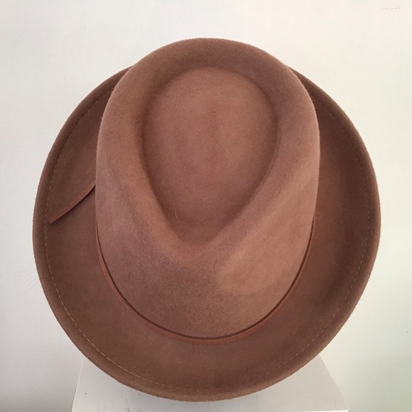 Christian Siriano Trilby/Fedora wool felt hat. Pecan. OS NWT - Picture 3 of 7